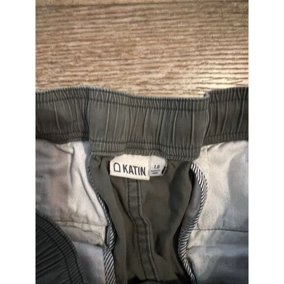 Katin Mens Green Chino Pullon Pants w/ Drawstring Size Large - Picture 3 of 3